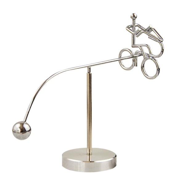 Cykelgunga Balansleksak Fysik Balanserande Tumlare Leksak Järnkonst BalansleksakSilver5X9X17.5CM Silver 5X9X17.5CM