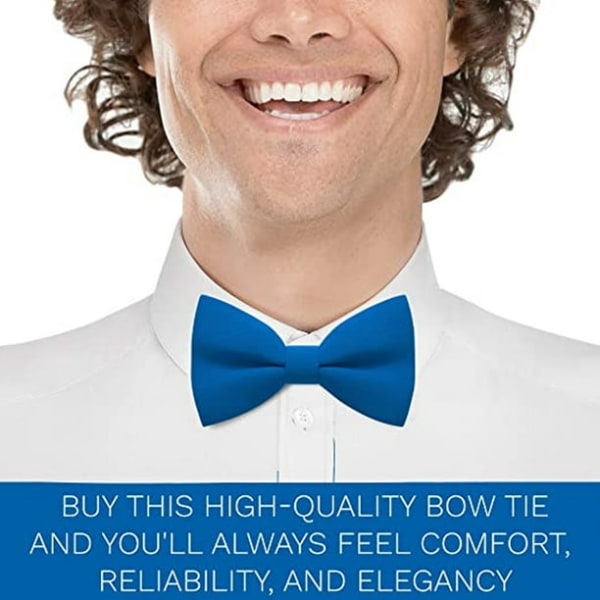 Solid Bow Ties til Mænd Smoking og Bryllup Bow Ties Polyester Silke Solid Farve Grønlangt Håndbundet Forretningsdragt Bow Tie