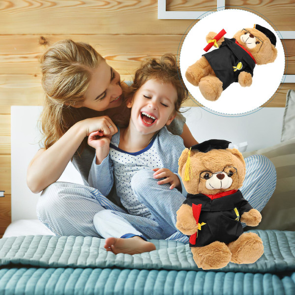 Graduation Stuffet Bjørn Plussj Leke Søt Tegneserie Bjørn Dukke Graduation Bjørn Dukke Assortert Farge 40x22 Assorted Color 40x22cm
