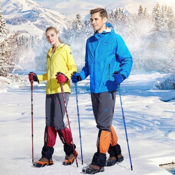 Isoleringsdeksler for sko for is og snø, iskjeder, utendørs fotturer, isklør, 10 tenner, isgrep