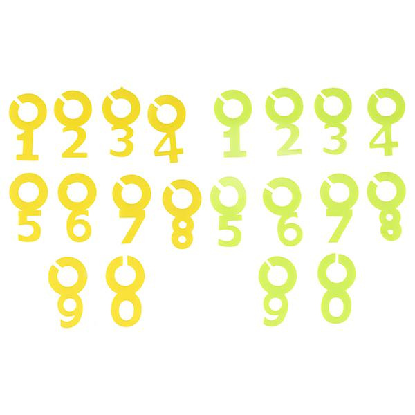 20 st Silikon Nummer Rödvin Flaska Märke Vinglas Identifierare Kopp Distinguisher För Fest Bankett Green Yellow M