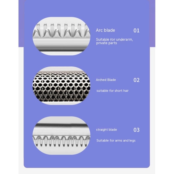 3-i-1 Elektrisk Epilator Hårfjerningstrimmer Elektrisk Damebarbermaskin Hårfjerning