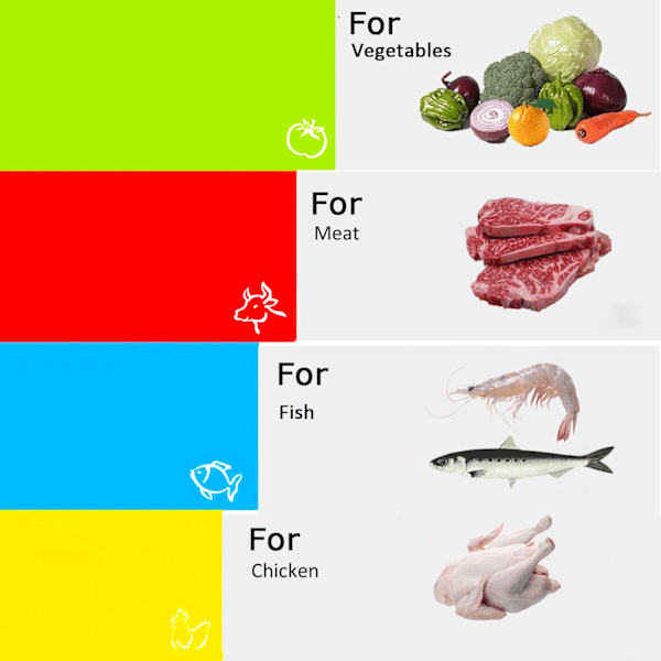 4 st flexibla skärbrädor för kök halkfria skärmattor för kött grönsaker Det perfekta verktyget för köket