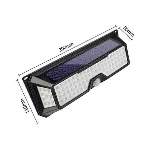 Solar Lights Outdoor Super-Bright 202LEDs - LED Solar Motion Sensor Lights Outdoor - för vägg, stolpe, trädgård upp till - Solar Batteridriven