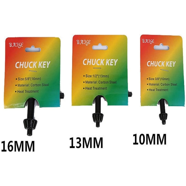 Universal T-formet Chuck-nøkkel i metall, svart