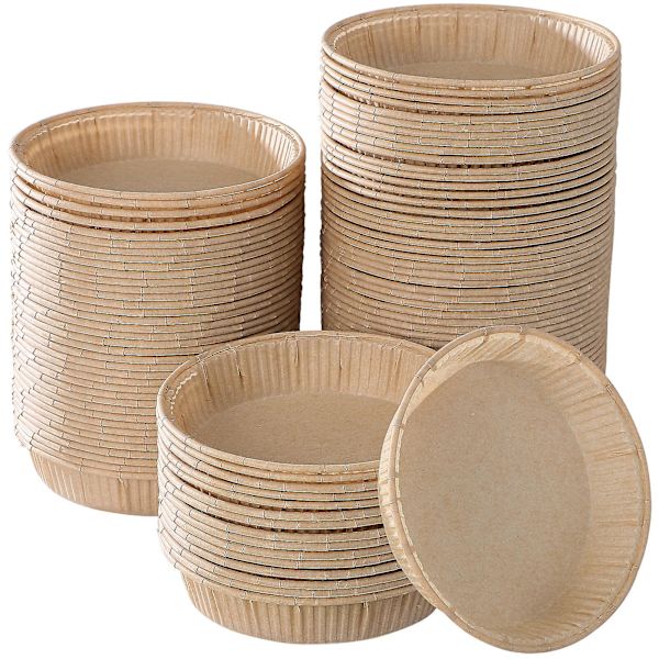 100 stk Mini Tartformer for Baking Runde Bunn Små Pai Former Ovn Mikrobølgeovn Sikker Baking Kopper