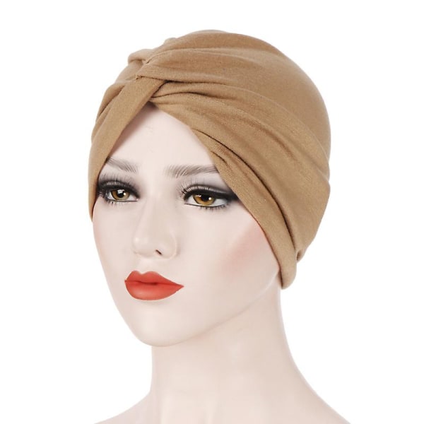 Dame Turban Wrap Chemo Hue Hijab Hat Bandana Hovedtørklæde (2 stk)