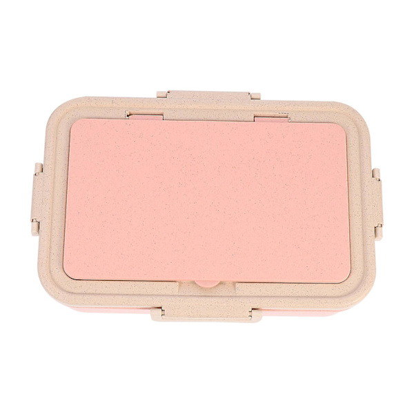 Bentoboks for barn med rom, lunsjboks i plast, bærbar matboks, rosa, 25x17x7cm Pink 25x17x7cm
