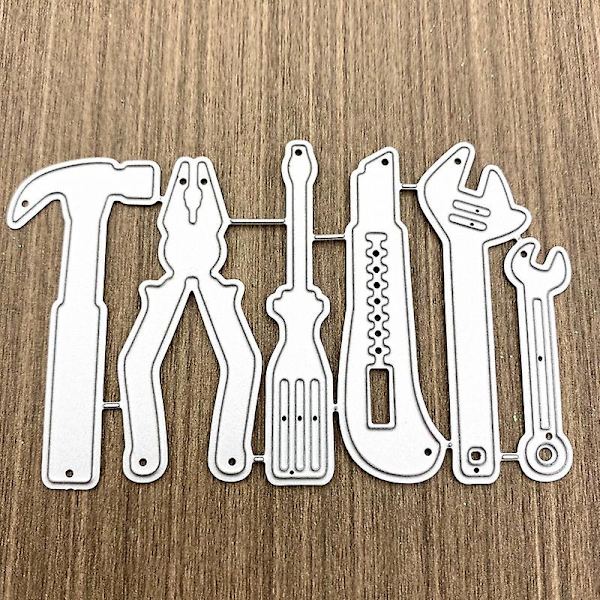 Skärmaskinsverktyg Skärformar Scrapbooking-tillbehör Kit Metallformar För Pappershantverk Korttillverkning DIY (2set, Silver)