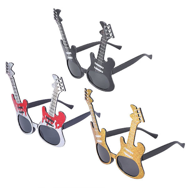 3 stk Makeup Lekefest Tilbehør Dansefest Briller Gitarbriller Briller Maskerade 3stk 3pcs