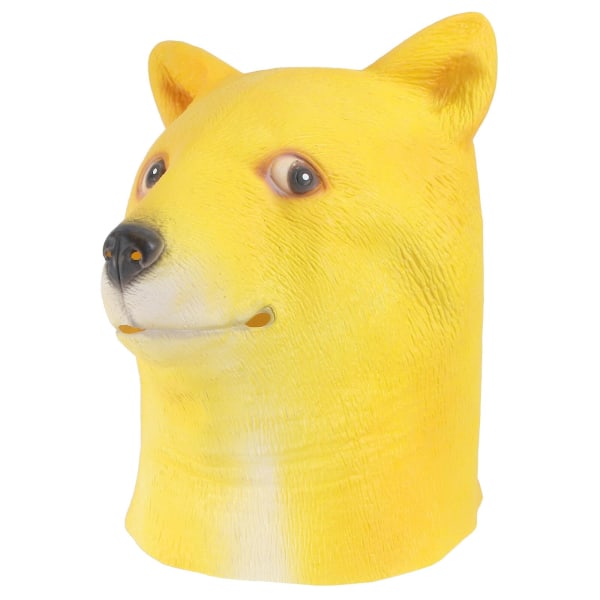 Halloween Mask Nyhet Halloween Kostym Ansiktsöverdrag Kostym Huvudbonad Kostym Latex Mask Söt Djur Shiba Inu Mask