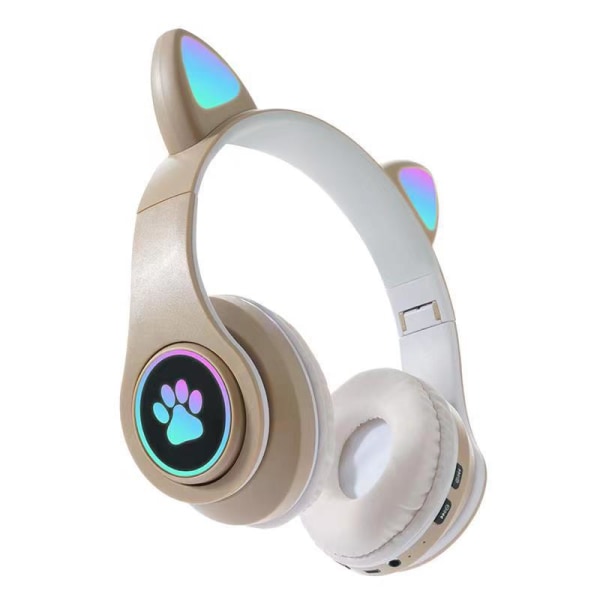 Trådløst headset LED lysemitterende søde kat ører kat pote blænde cool headset bluetooth headset spil headset