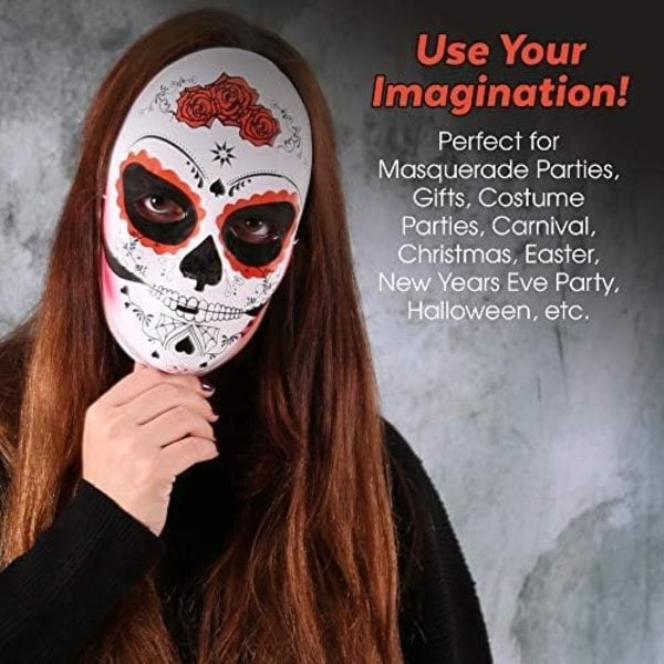 Matana - 10 Valkoista Jäykkää Paperinaamiota Taiteeseen ja Askarteluun - Unisex DIY Puku Halloweenjuhlat_ryy