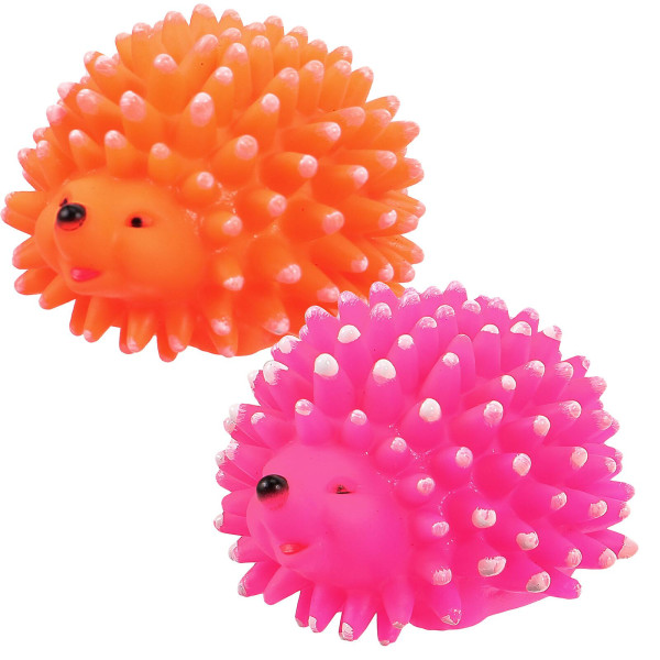 2 stk. Pindsvin Hund Pipelyd Legetøj Kæledyr Molar Legetøj Tegneserie Latex Legetøj Kæledyr Tandpleje Legetøj Gul 5.5X4X4CM Yellow 5.5X4X4CM