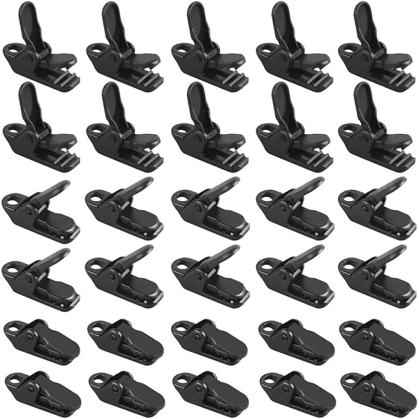 100 Pcs Tent Clip Tarp Clip, Plastic Tent Clip Tarp Clip, Black Tarp Clamp Clips For Camping Tents, Outdoor Activities, 3.2 * 1 * 1.3 Cm