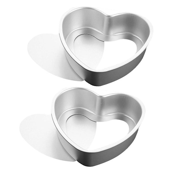 2 st Praktiska Kakformar i Aluminiumlegering Kakformar Ostformar Silver 10,2x10,2cm Silver 10.2x10.2cm