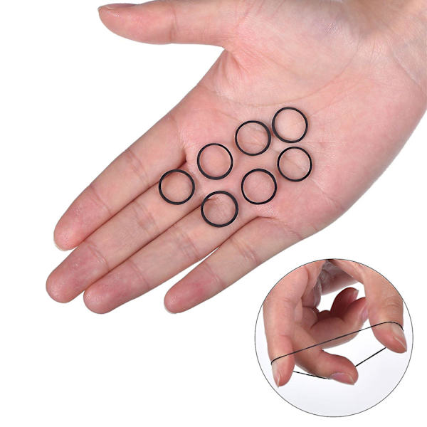 2000 Mini Gummibånd Bløde Elastiske Bånd Til Børns Hårfletninger HårSort Black