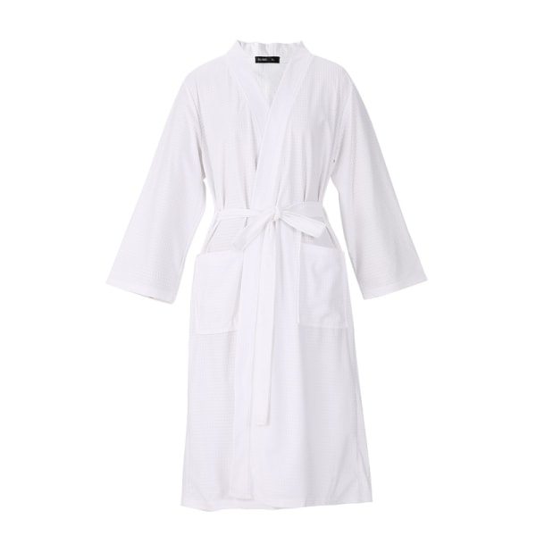 Kvinder Kimono Robes Letvægts stof badekåbe Knælængde badekjole Blød damekåbe