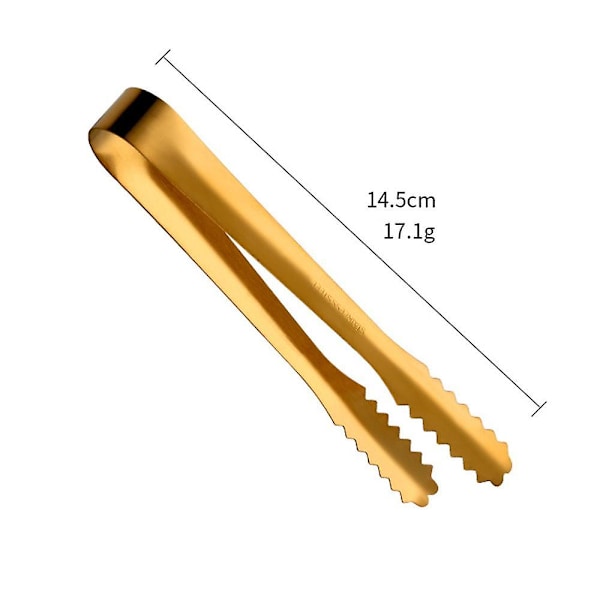 Guld Is Tænger Til Is Spand, Serveringstænger, Bartænger, Rustfrit Stål, -Forgyldt- Til Bar