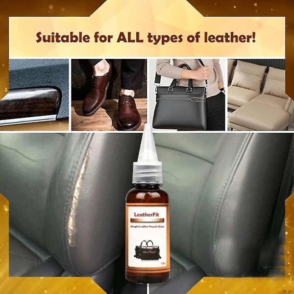 Läderlim Läderreparation Textilfållning Sömnad Extra Stark 30ml (2st)