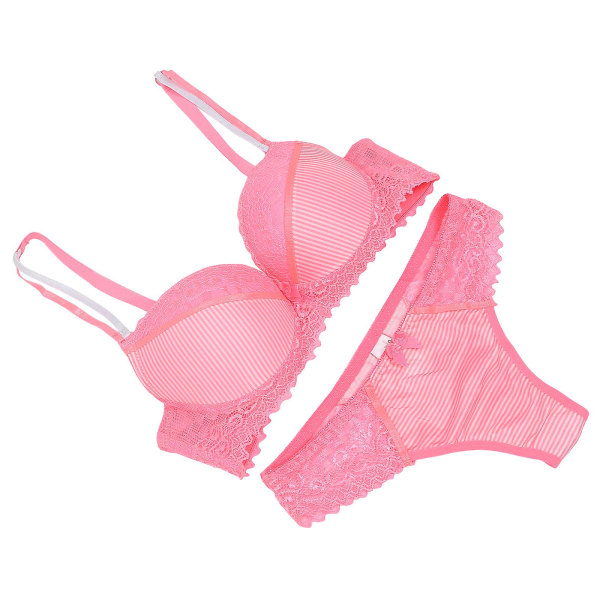 1 Set Dam Sexiga Underkläder Elegant Dam BH och Trosa Set Spets DamunderkläderRosa38 85C Pink 38 85C