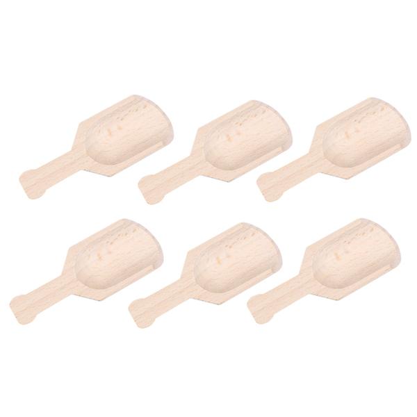 20 st Små Saltskovlar Platthandtag Skopa Bokträ Tesked Mjölkpulver Skovlar 20 st 2,8 * 8 cm 20pcs 2.8*8cm