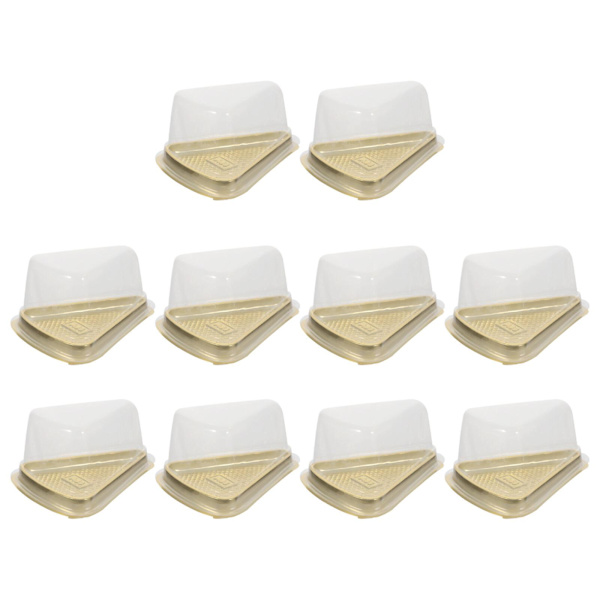 100 st Triangulära Förpackningslådor Multifunktionella Bakverk Lådor Förvaringslådor Guld 11.3X7.5X5.5CM Golden 11.3X7.5X5.5CM
