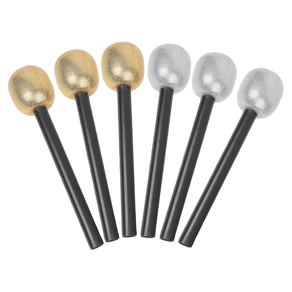 6 st Flash Leksaker Låtsas Mikrofon Rollspel Glitter Mikrofon Falsk Party Mikrofon Mini Mikrofon Partypåse Leksak 6 st 6PCS