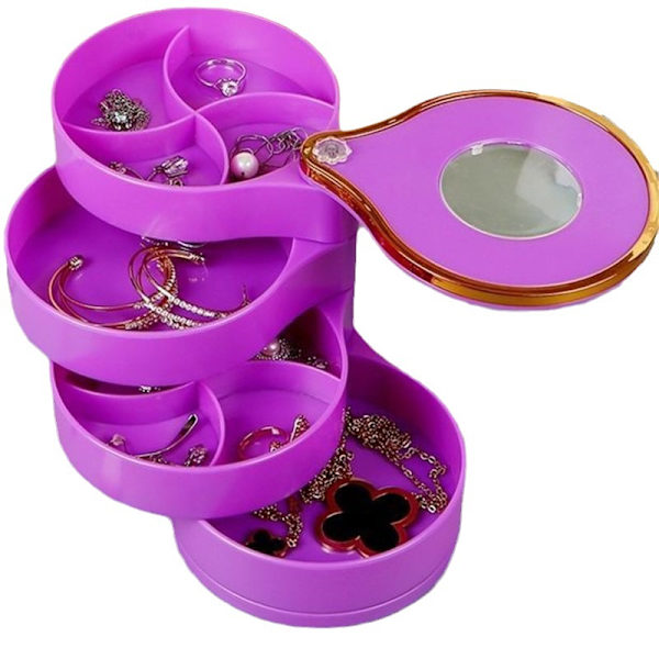 Gliving Smykkeorganizer - Rejse Smykkeskrin til Ringe, (Lilla)