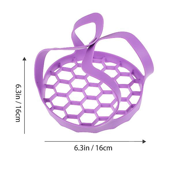 1 kpl Monitoiminen Käsikäyttöinen Höyrystin Silikoninen Vihannessäiliö Valutuskori Violetti 16X16X12cm Purple 16X16X12cm