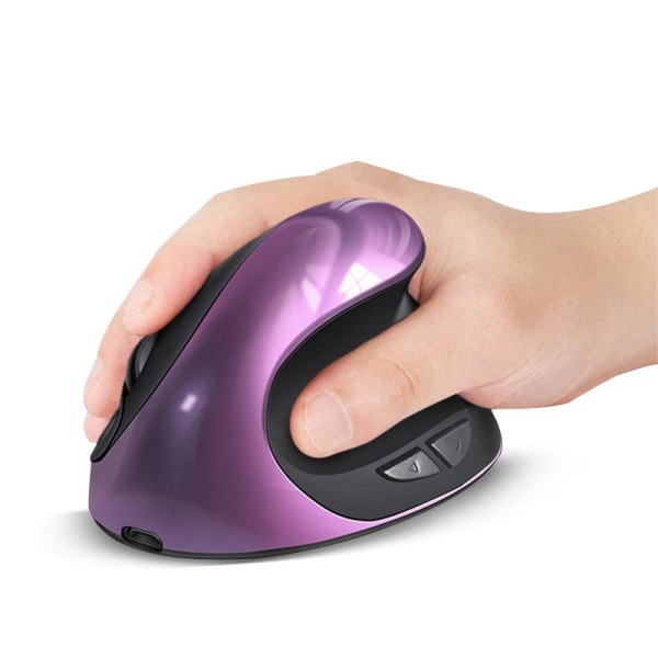 Højrehåndet lille mus med 6 knapper 3 justerbar 800/1200/1600 DPI til bærbar, stationær, pc, MacBook (lilla) Ergonomisk musetråd