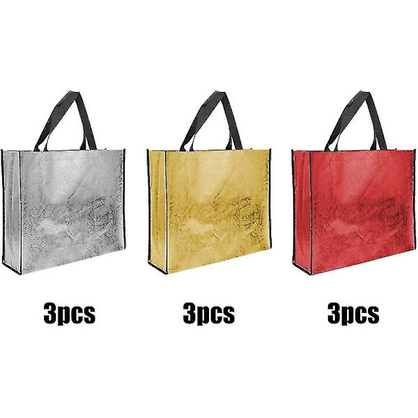 9 Styk Ikke-Vævede Tasker Genanvendelige Kompatible Med Tote Bag (32 * 12 * 40 cm)