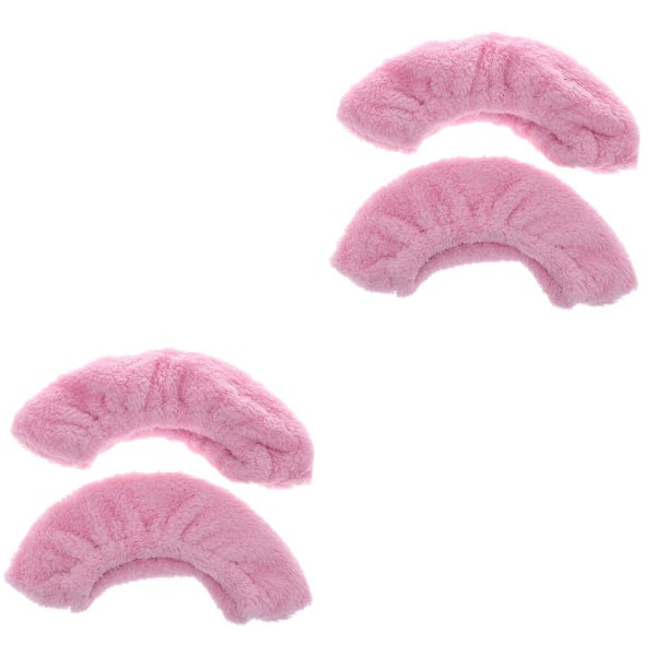 2 st Elastiska Skridskoskydd Skridskoskydd Plysch Ishockey Skridskor Skydd (rosa L)2stL 2pcs L
