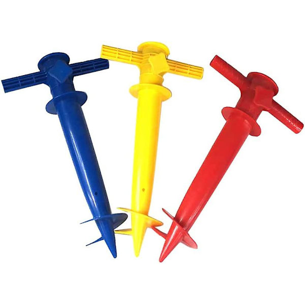 1-pack Mark Sand Paraplyankare Spik Paraply Stretch Stativhållare För Fiskespö Sol Strand Trädgård Uteplats (slumpmässig Färg)