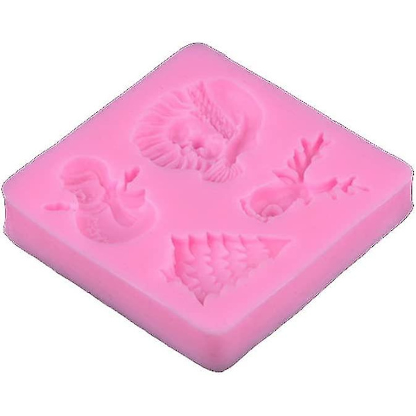 Joulusilikoninen Fondant-kakun jäädytyskoristelu Muottityökalut Suklaamuotit