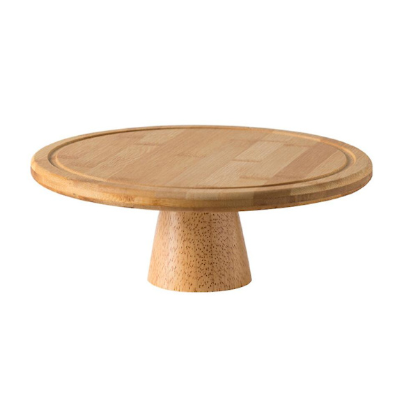 1 stk Tre Design Dessert Oppbevaringsbrett Kake Oppbevaringsholder Kake Visningsbrett Tre 26x26m Wood 26x26m