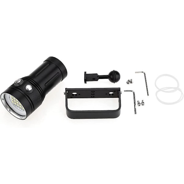 Kirkas LED-sukellusvalo Alumiiniseos Vedenpitävä vedenalainen videokuvaus taskulamppu 15 X L2