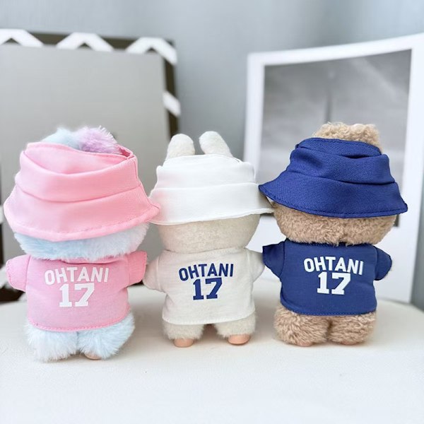 /RYI/Labubu Kläder med Hattar 2-delat Set Outfit Labubu Kläder Pink 15-17cm doll