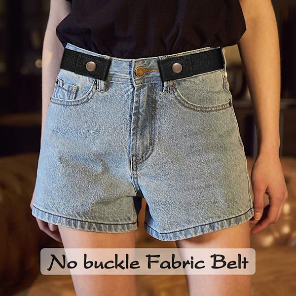 3-pakke / 4-pakke Usynlig Stretch-belte uten spenne Elastisk belte uten spenne for kvinner og mennB B