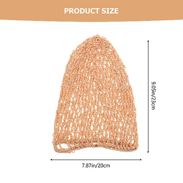 2 stk Mesh Crocheted Hårnett for Kvinner, Sove Hår Snood Hatter, Lange Hårnett 23x20cm 23x20cm