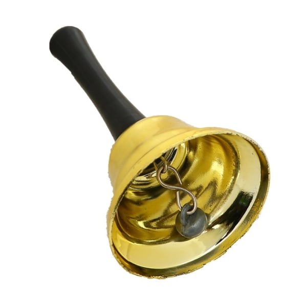 Skeleteen Gold Ringing Hand Bell - Loud Metal Handheld Ring Tea Bell för att påkalla uppmärksamhet och hjälp