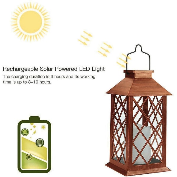Solar Lantern Solar Lantern For Outside Led Trädgårdslykta Solar Lampa Med Ljus
