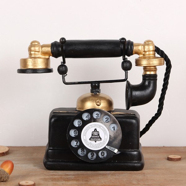Dreibare telefoner Klassisk gammel stil Retro fasttelefon Vintagetelefon for hjemmekontorskole