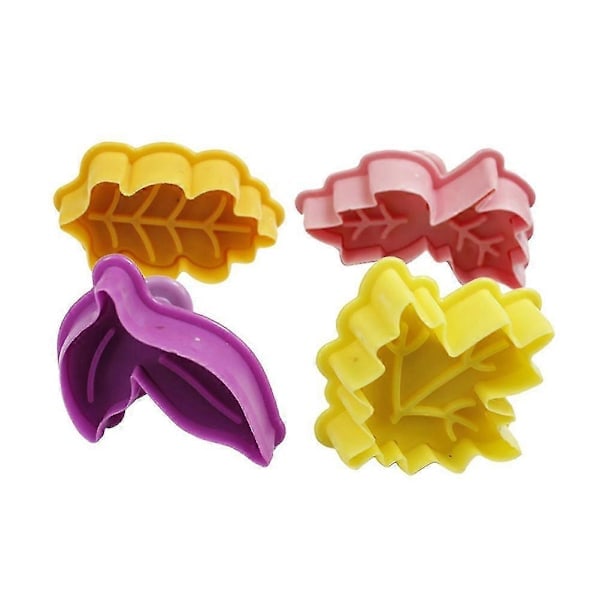 RYI)4 stk. 3D Løvserie Fondant Biscuit Cutters Bageform Kageform Cupcake Dessert Chokoladeform (tilfældig farve)