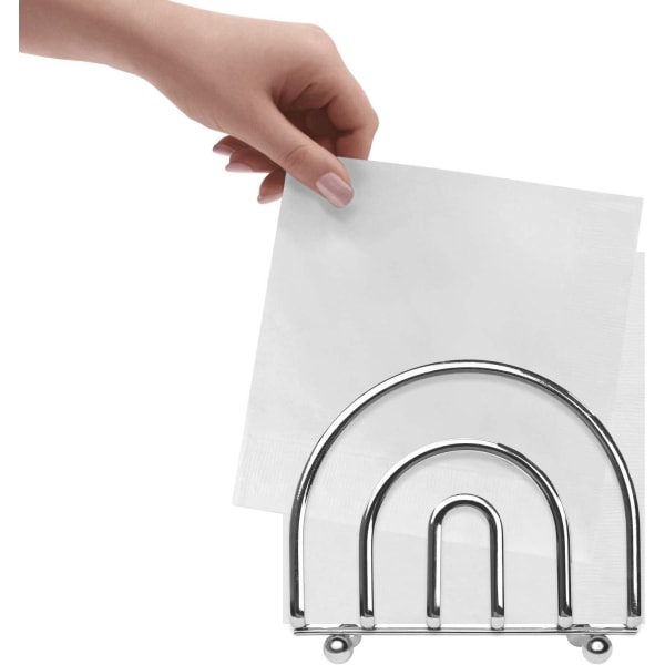 Donuts Chrome Collection Serviet Holder - Klassiske Serviet Holdere til Borde, Spisebord Serviet Holdere til Køkken, Jern Bordplade Vertikal Papirhåndklæde, 2 stk