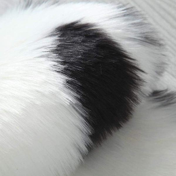 Konstgjord Päls Plyschmatta Imitation Fårskinn Ultra Mjuk Matta Silkeslen Shaggy Matta För Vardagsrum Sovrum FönsternischPanda Panda