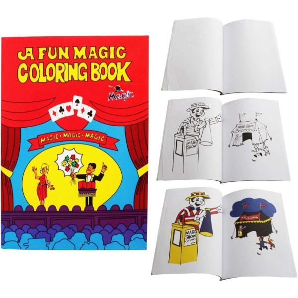 Magisk fargeleggingsbok - Morsomt magisk triks - Magiske rekvisitter for barn Tenåringer og voksne (liten - rød) Magiske rekvisitter for barn