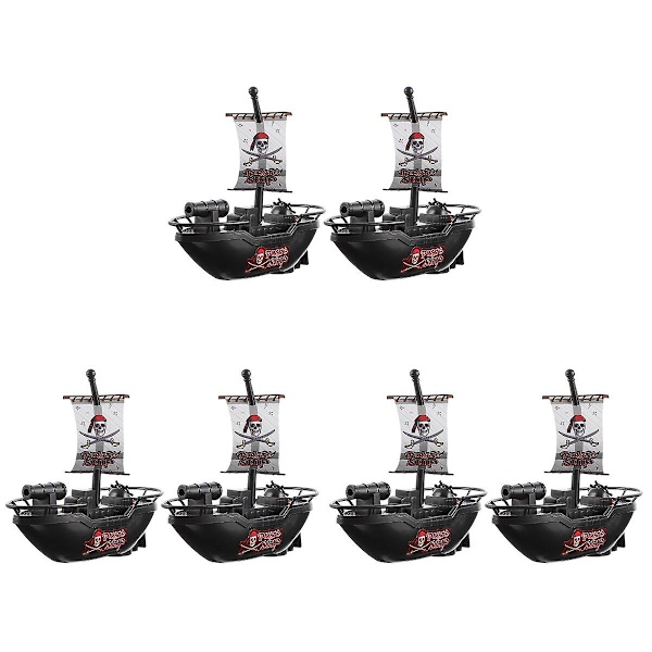 6 st Barnpool Leksak Elektrisk Piratskepp Leksak Piratskepp Leksak Rolig Badkar Leksak 6 st 16,5x15,3cm 6 pcs 16.5x15.3cm
