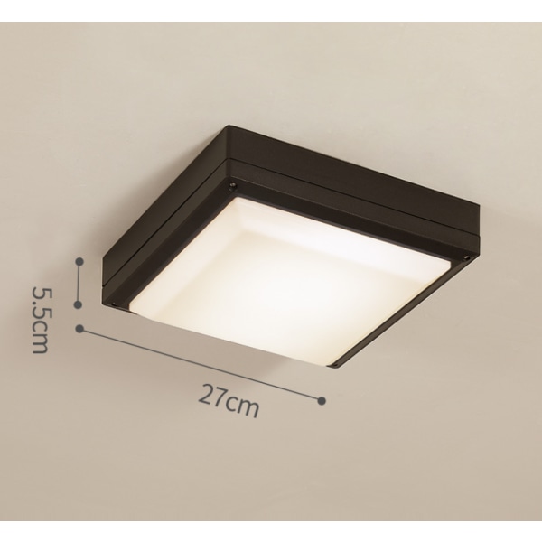 Vandafvisende LED Loftlampe, LED Loftlampe IP65 til Stue, Badeværelse, Kontor, Udendørs Veranda og Mere (18w + Varmt Lys D)
