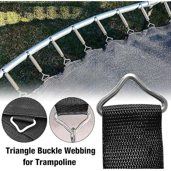 Järn Hoppringar Triangelspänne Nyp Triangelspänne V-ring Spänne För Trampolin, DIY Tillverkning, Väskor, Hängande Handdukar, Badrum, Kök (5st, Svart)